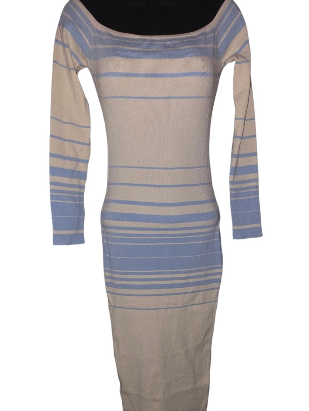 Line Me Up Striped Sweater Midi Dress - Medium